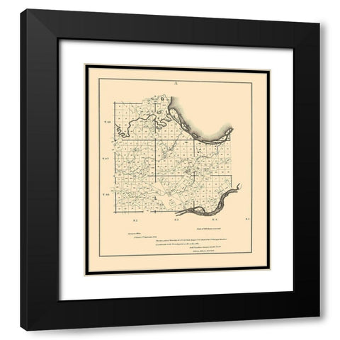 St Charles Missouri - Milburn 1835 Black Modern Wood Framed Art Print with Double Matting by Milburn
