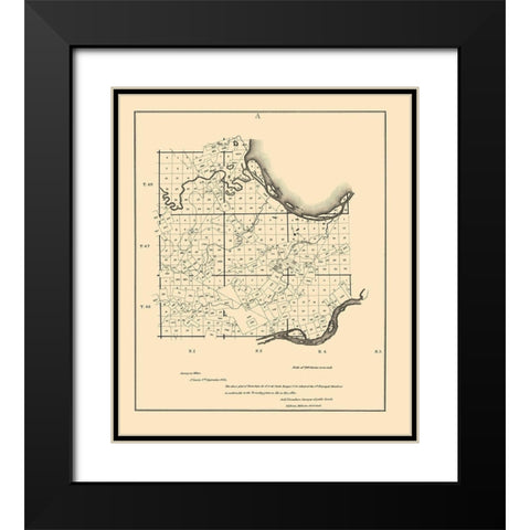 St Charles Missouri - Milburn 1835 Black Modern Wood Framed Art Print with Double Matting by Milburn