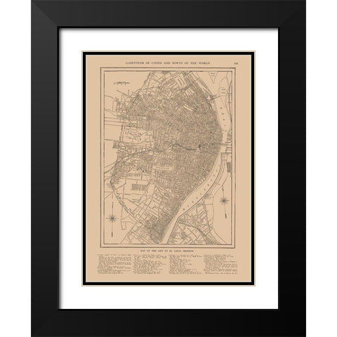 St Louis  Missouri - Reynold 1921 Black Modern Wood Framed Art Print with Double Matting by Reynold