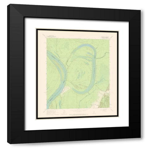 Lake Mary Mississsippi Quad - USGS 1965 Black Modern Wood Framed Art Print with Double Matting by USGS