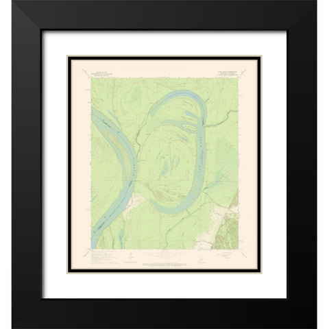 Lake Mary Mississsippi Quad - USGS 1965 Black Modern Wood Framed Art Print with Double Matting by USGS