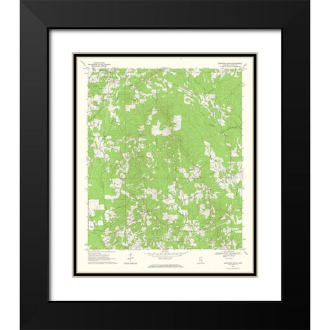 South Montrose Mississippi Quad - USGS 1970 Black Modern Wood Framed Art Print with Double Matting by USGS