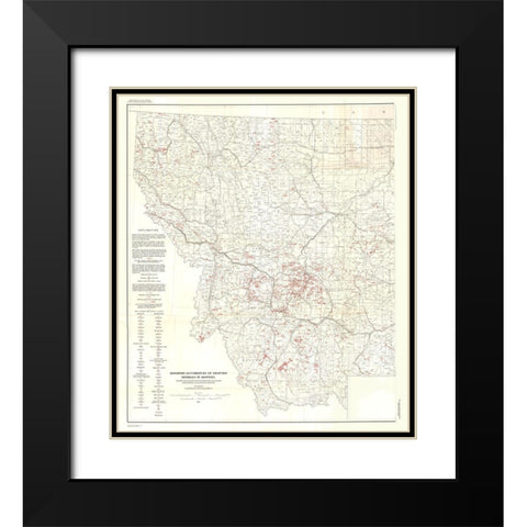 Selected Minerals Montana - Bentley 1967 Black Modern Wood Framed Art Print with Double Matting by Bentley