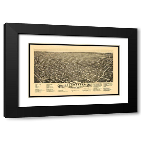 Greensboro North Carolina - Ruger 1891 Black Modern Wood Framed Art Print with Double Matting by Ruger
