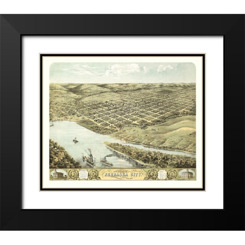 Nebraska City Nebraska - Ruger 1868 Black Modern Wood Framed Art Print with Double Matting by Ruger