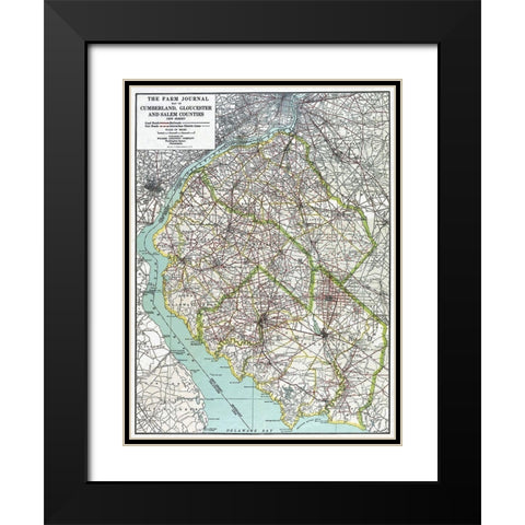 Cumberland, Gloucester New Jersey Black Modern Wood Framed Art Print with Double Matting by Farm Journal