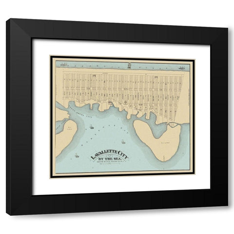 Lavallette City, Squann Beach New Jersey Black Modern Wood Framed Art Print with Double Matting by Irons