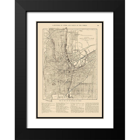 Newark  New Jersey - Reynold 1921 Black Modern Wood Framed Art Print with Double Matting by Reynold