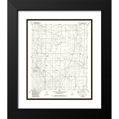 South Button Mesa New Mexico Quad - USGS 1979 Black Modern Wood Framed Art Print with Double Matting by USGS