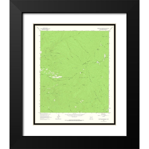 Bearwallow Mountain New Mexico Quad - USGS 1963 Black Modern Wood Framed Art Print with Double Matting by USGS