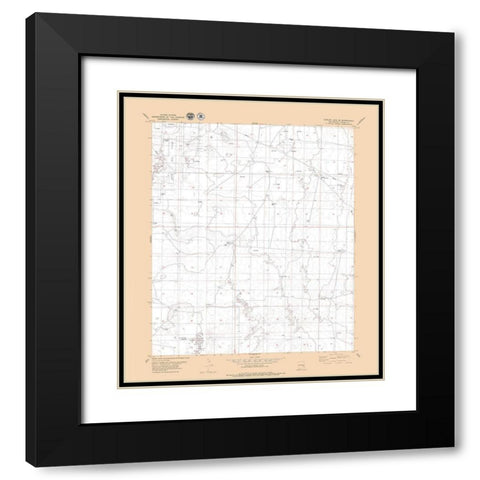Curlew Lake New Mexico Quad - USGS 1979 Black Modern Wood Framed Art Print with Double Matting by USGS
