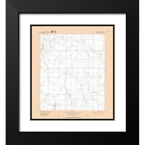 Curlew Lake New Mexico Quad - USGS 1979 Black Modern Wood Framed Art Print with Double Matting by USGS