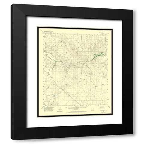 Canador Peak New Mexico Quad - USGS 1959 Black Modern Wood Framed Art Print with Double Matting by USGS