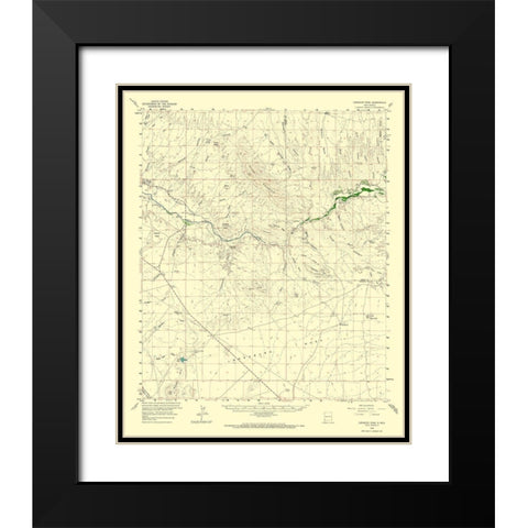 Canador Peak New Mexico Quad - USGS 1959 Black Modern Wood Framed Art Print with Double Matting by USGS