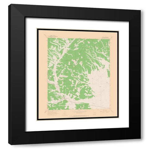 Datil New Mexico Quad - USGS 1963 Black Modern Wood Framed Art Print with Double Matting by USGS