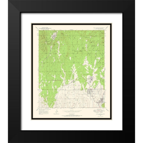 Fort Bayard New Mexico Quad - USGS 1947 Black Modern Wood Framed Art Print with Double Matting by USGS