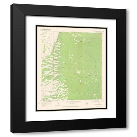 Holt Mountain New Mexico Quad - USGS 1965 Black Modern Wood Framed Art Print with Double Matting by USGS
