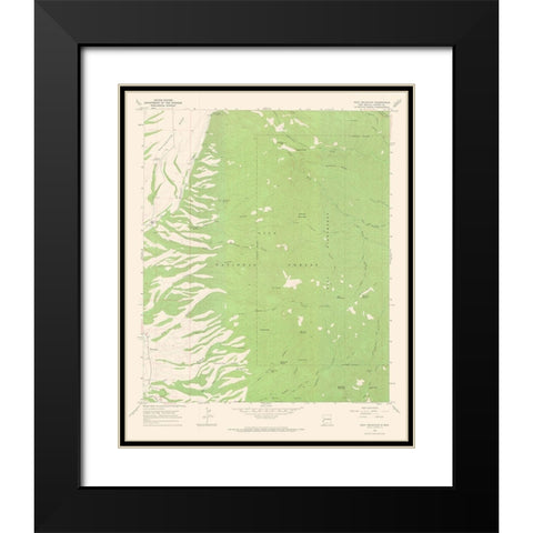 Holt Mountain New Mexico Quad - USGS 1965 Black Modern Wood Framed Art Print with Double Matting by USGS