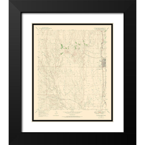 West Hurley New Mexico Quad - USGS 1949 Black Modern Wood Framed Art Print with Double Matting by USGS