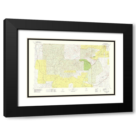 Los Alamos New Mexico Quad - USGS 1978 Black Modern Wood Framed Art Print with Double Matting by USGS