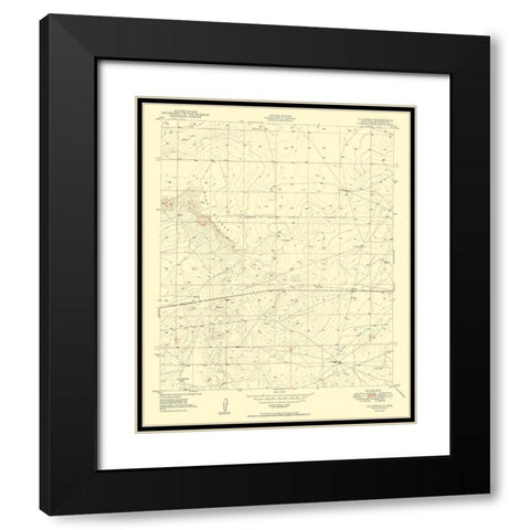 L-E Ranch Chaves County New Mexico Quad - USGS Black Modern Wood Framed Art Print with Double Matting by USGS