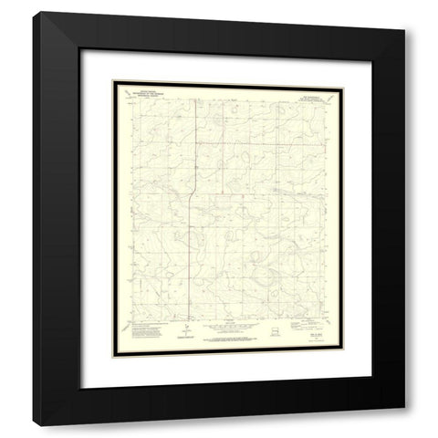 Pep New Mexico Quad - USGS 1972 Black Modern Wood Framed Art Print with Double Matting by USGS