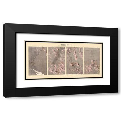 Rio Colorado of the West - Floyd 1858 Black Modern Wood Framed Art Print with Double Matting by Floyd