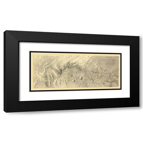 Colorado River New Mexico No 2 - Floyd 1858 Black Modern Wood Framed Art Print with Double Matting by Floyd