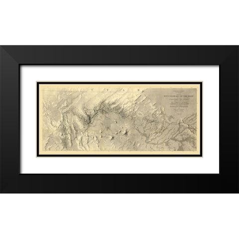 Colorado River New Mexico No 2 - Floyd 1858 Black Modern Wood Framed Art Print with Double Matting by Floyd