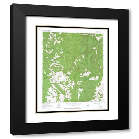 Salize Pass New Mexico Quad - USGS 1963 Black Modern Wood Framed Art Print with Double Matting by USGS