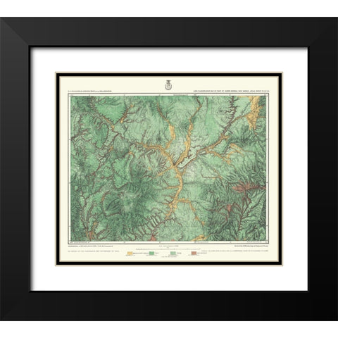 New Mexico Land Classification Sheet - US Army Black Modern Wood Framed Art Print with Double Matting by US Army