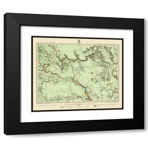 Central New Mexico Land Classification Sheet Black Modern Wood Framed Art Print with Double Matting by US Army