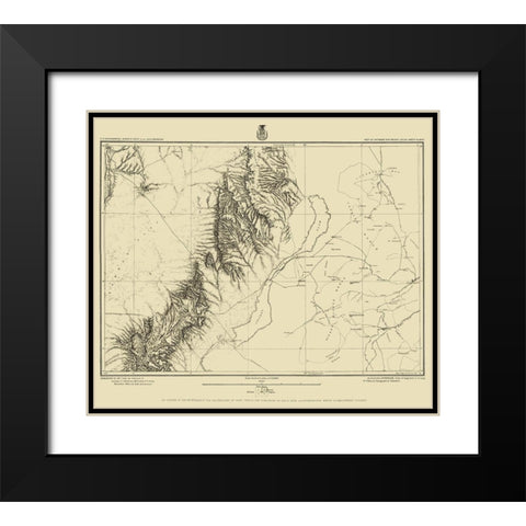 New Mexico 1 of 2 Sheet - US Army 1877 Black Modern Wood Framed Art Print with Double Matting by US Army