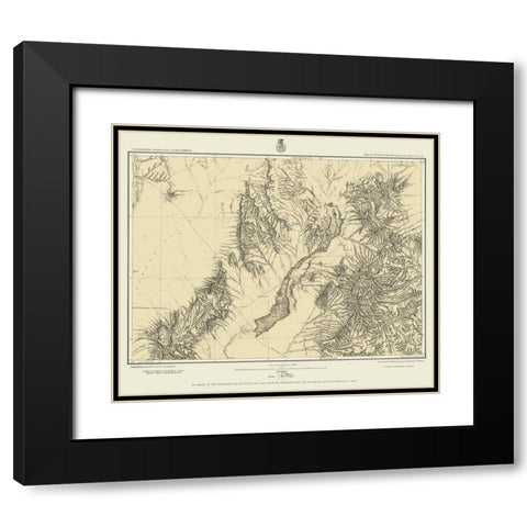 New Mexico 2 of 2 Sheet - US Army 1877 Black Modern Wood Framed Art Print with Double Matting by US Army