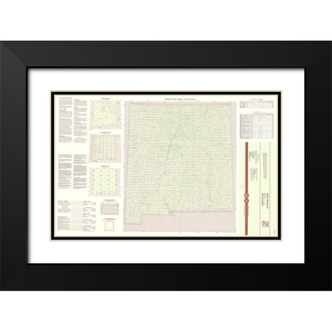 New Mexico New Mexico Index Quad - USGS 1983 Black Modern Wood Framed Art Print with Double Matting by USGS
