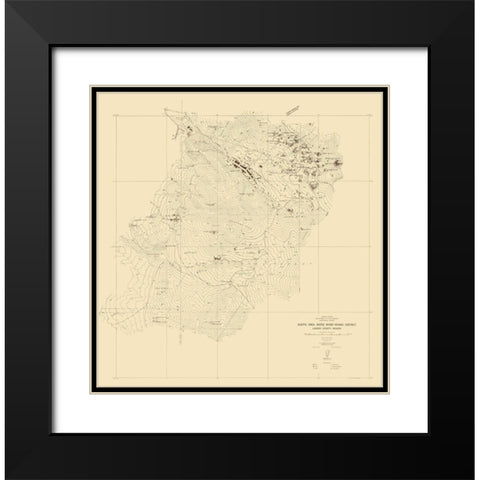Austin Reese River Mining District Nevada Black Modern Wood Framed Art Print with Double Matting by Hodgeson