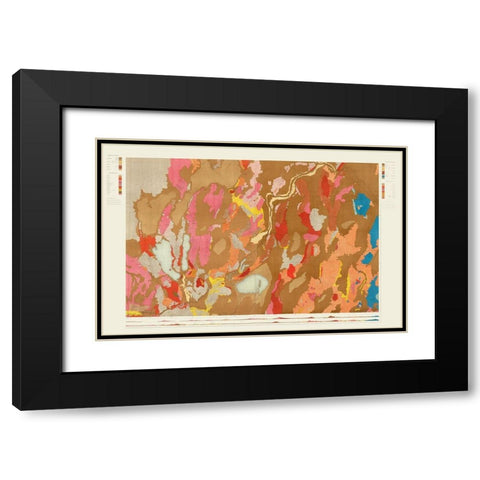 Nevada Basin Nevada - King 1876 Black Modern Wood Framed Art Print with Double Matting by King