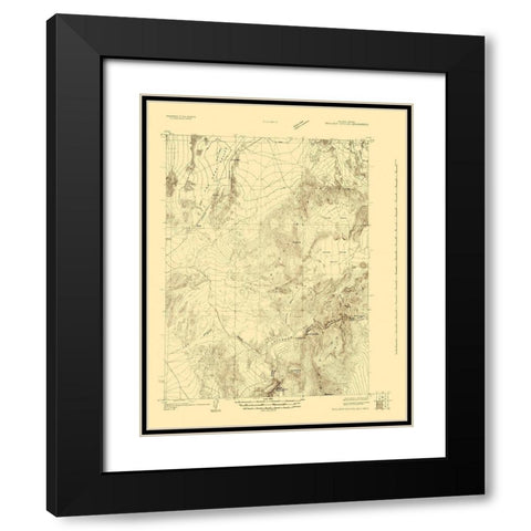 Boulder Canyon Nevada Arizona Quad - USGS 1926 Black Modern Wood Framed Art Print with Double Matting by USGS