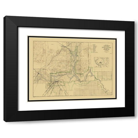 Boulder Canyon Project Nevada - DOI 1940 Black Modern Wood Framed Art Print with Double Matting by DOI