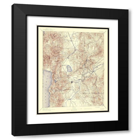 Carson Nevada Sheet - USGS 1893 Black Modern Wood Framed Art Print with Double Matting by USGS