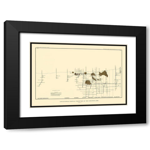Comstock Lode Vertical Projection 2 Nevada Black Modern Wood Framed Art Print with Double Matting by Becker