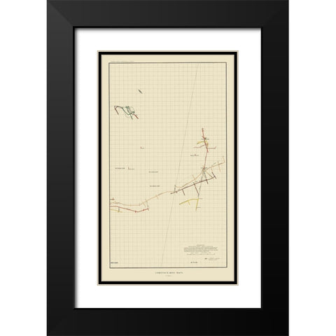 Comstock Mine Number One Nevada - Becker 1882 Black Modern Wood Framed Art Print with Double Matting by Becker