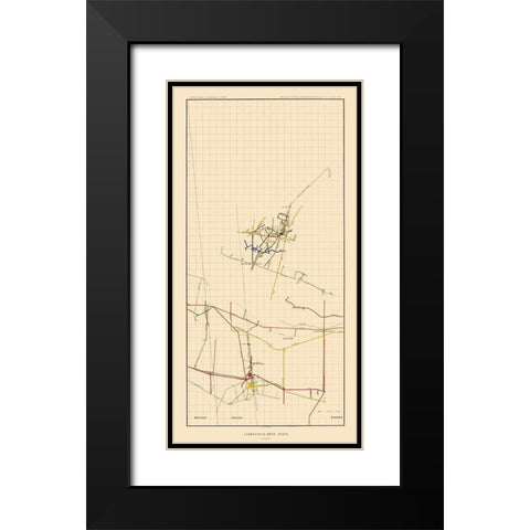 Comstock Mine Number Two Nevada - Becker 1882 Black Modern Wood Framed Art Print with Double Matting by Becker