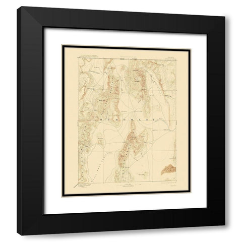 Disaster Nevada Sheet - USGS 1893 Black Modern Wood Framed Art Print with Double Matting by USGS