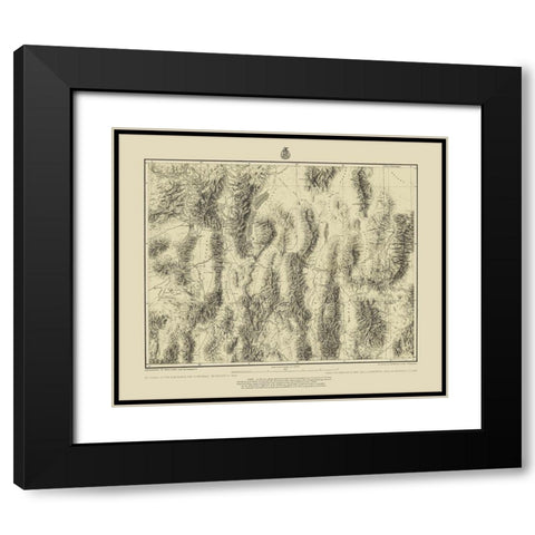 Eastern Nevada Western Utah Nevada Utah Sheet Black Modern Wood Framed Art Print with Double Matting by US Army