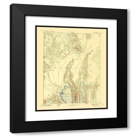 Granite Range Nevada Sheet - USGS 1894 Black Modern Wood Framed Art Print with Double Matting by USGS