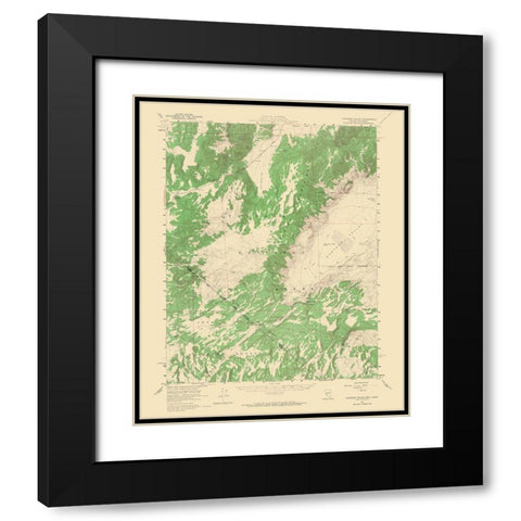 Huntoon Valley Nevada California Quad - USGS 1958 Black Modern Wood Framed Art Print with Double Matting by USGS