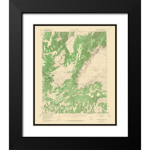 Huntoon Valley Nevada California Quad - USGS 1958 Black Modern Wood Framed Art Print with Double Matting by USGS