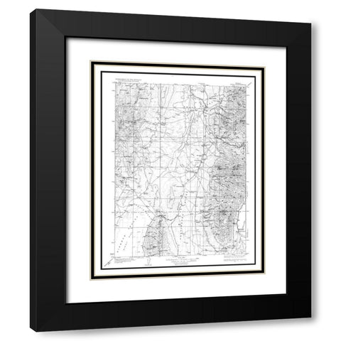Jiggs Nevada Quad - USGS 1935 Black Modern Wood Framed Art Print with Double Matting by USGS