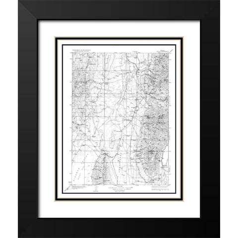 Jiggs Nevada Quad - USGS 1935 Black Modern Wood Framed Art Print with Double Matting by USGS